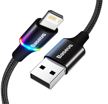 Baseus Halo Data | Kabel USB Lightning k iPhonu 200 cm LED EOL